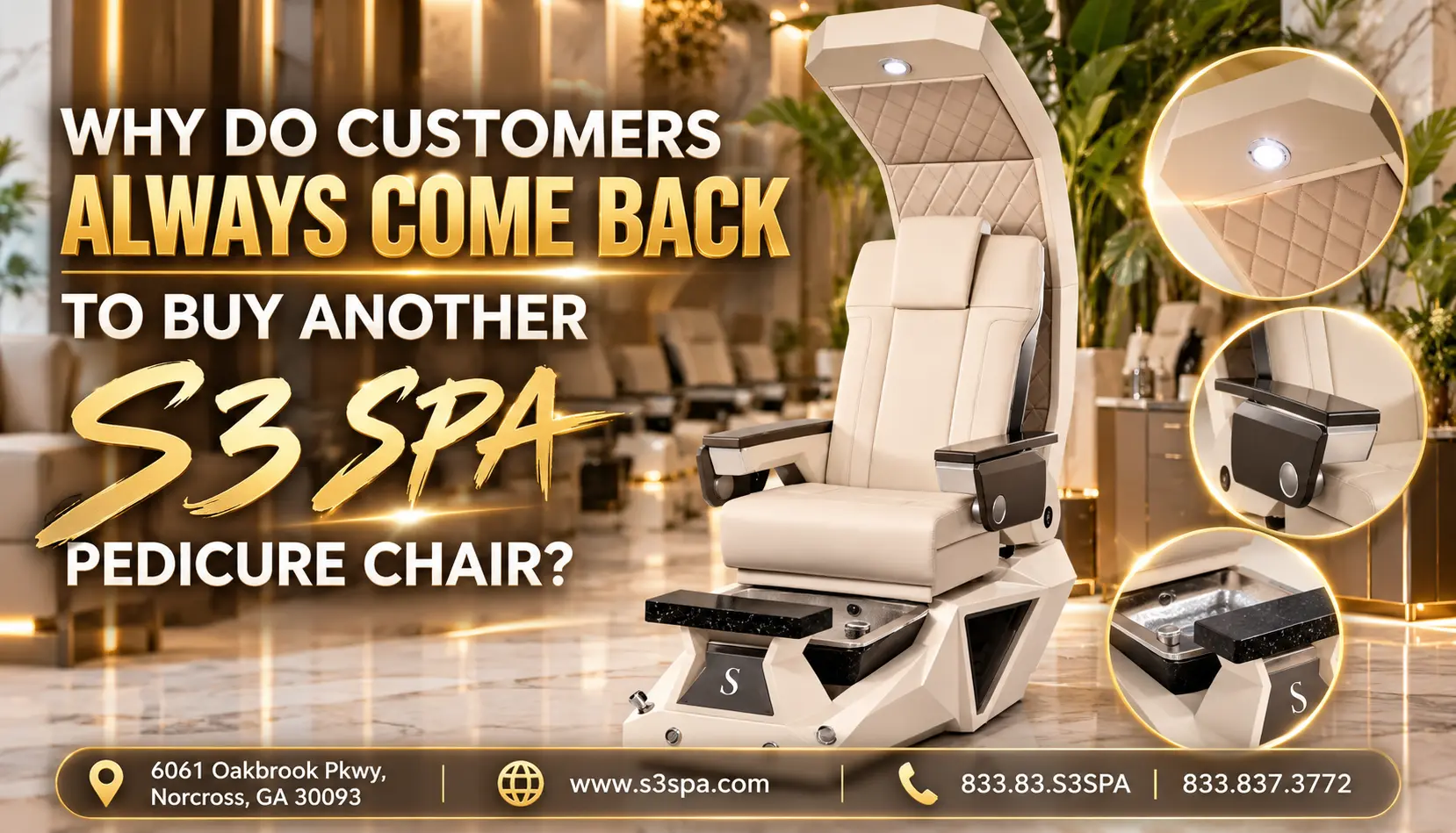 Why Do Customers Always Come Back to Buy Another S3 Spa Pedicure Chair